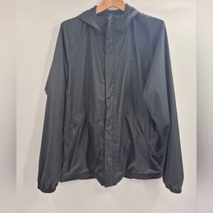 L.L. Bean Men's men’s rain storm hiking outdoors Black Windbreaker Jacket Large